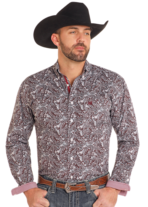 Men's Rough Stock Button Down Shirt #RMN2S03185 | High Country Western Wear