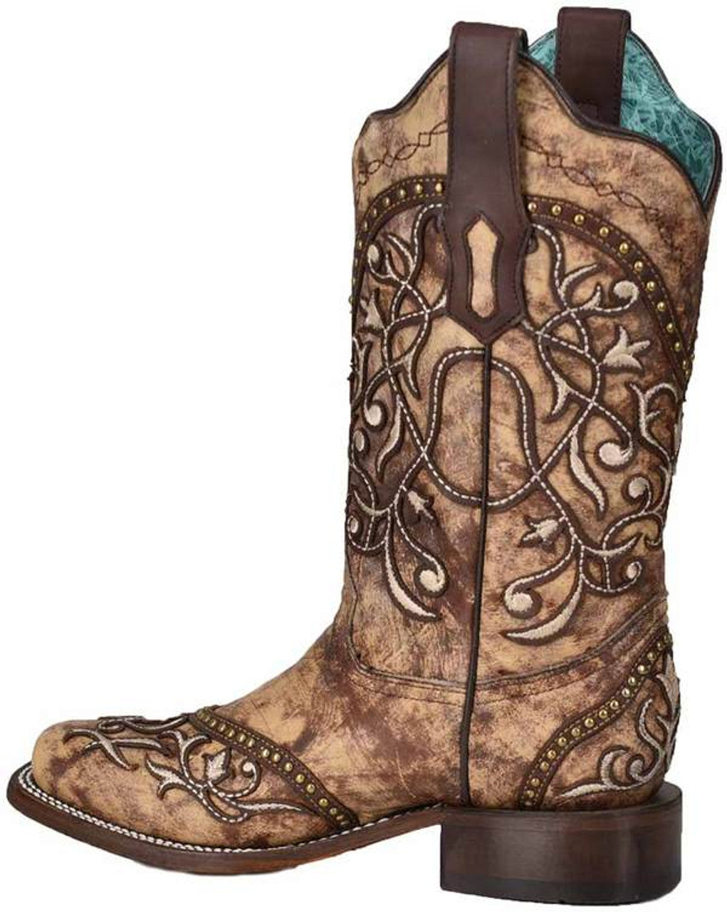 Corral Women's Brown Studded Tall Western Boots A4097