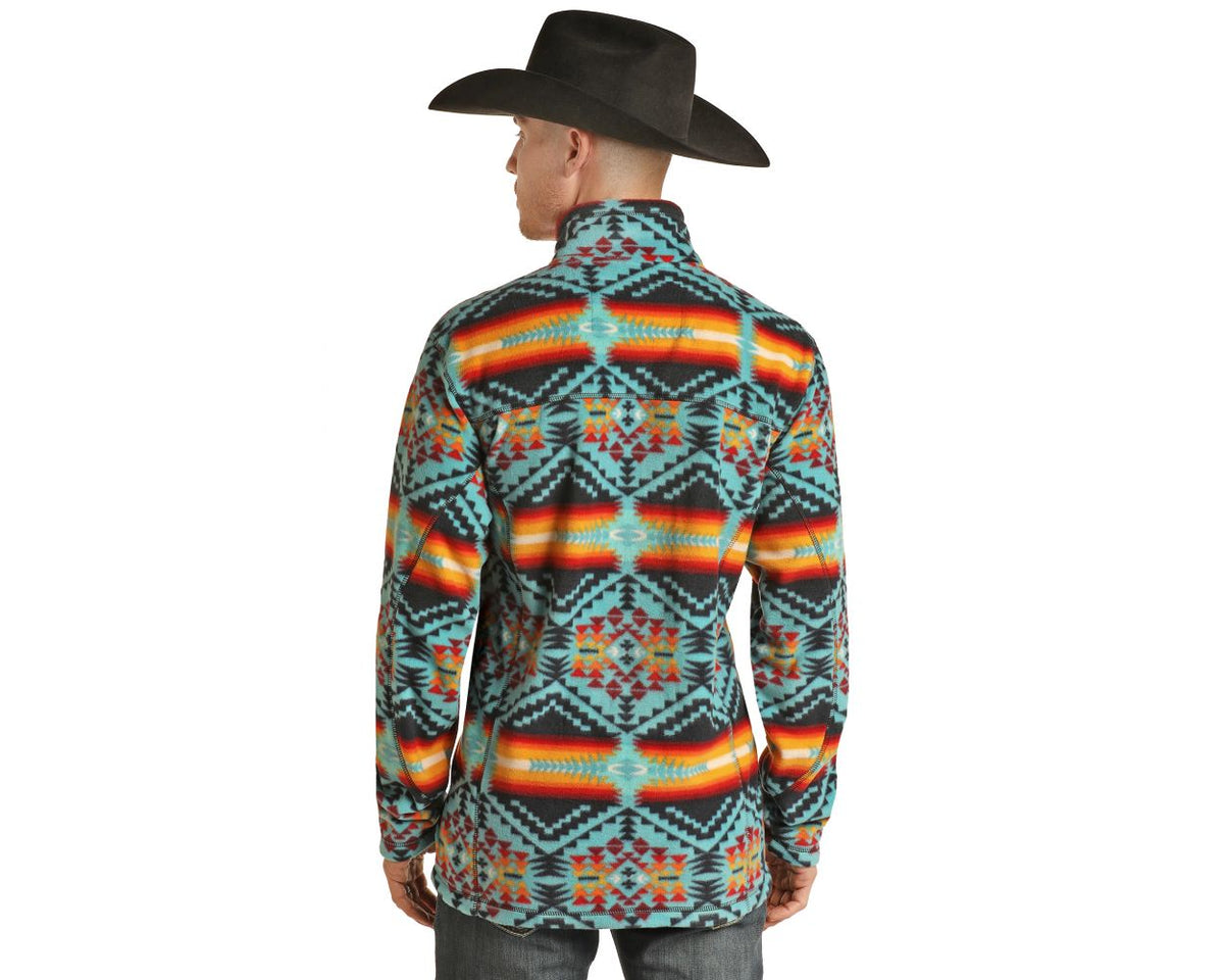 Powder River Men's Aztec Jacquard Fleece Jacket