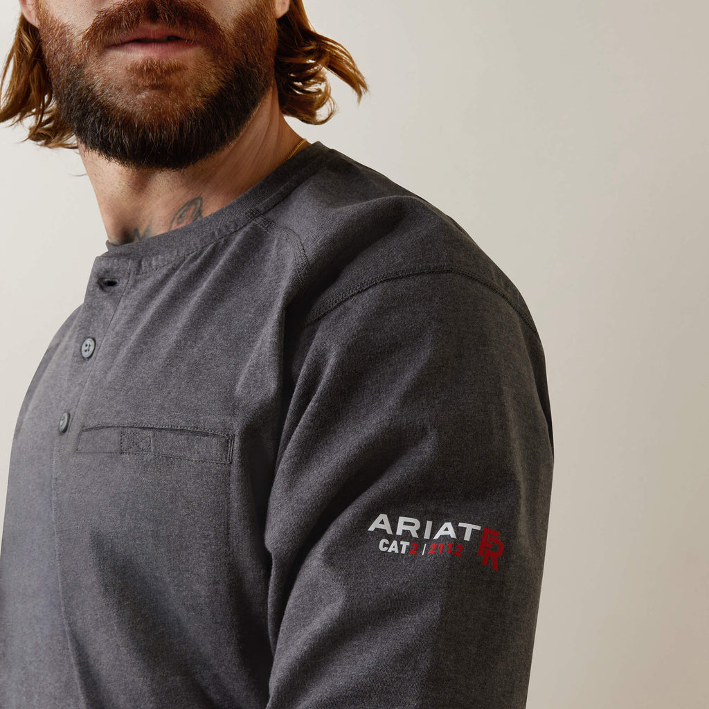 Men's Ariat FR Air Refinery Row Graphic Henley Shirt #10043775