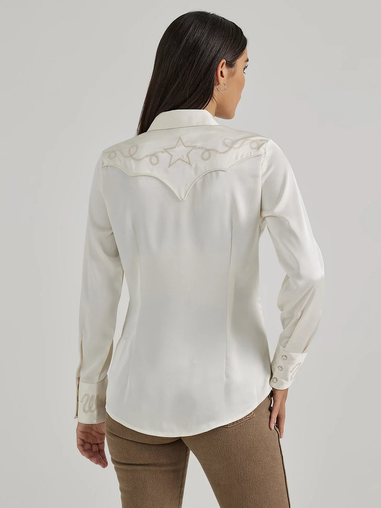 Women's Wrangler Retro Satin Snap Front Shirt #112356664