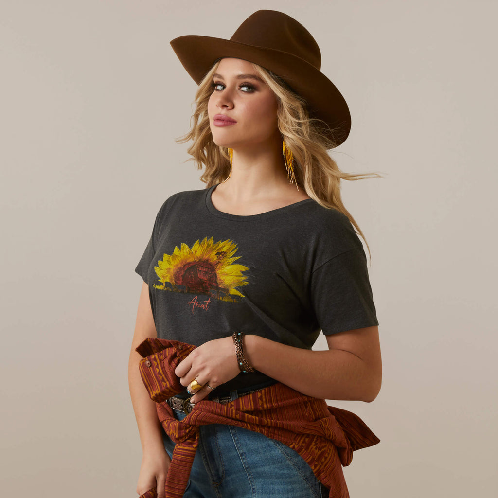 Women's Ariat Sunflower Cow T-Shirt #10047640