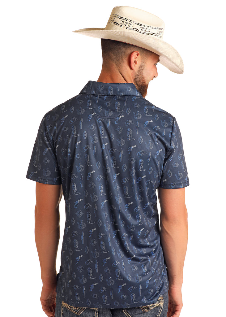 Men's Rock & Roll Cowboy Polo #BM51T06007