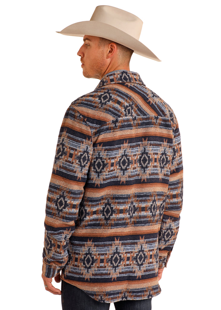 Men's Rock & Roll Cowboy Jacquard Shacket #BM92C05542