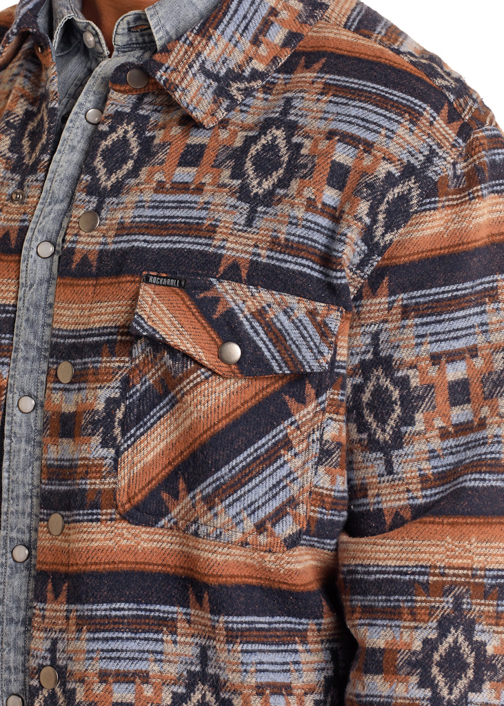 Men's Rock & Roll Cowboy Jacquard Shacket #BM92C05542