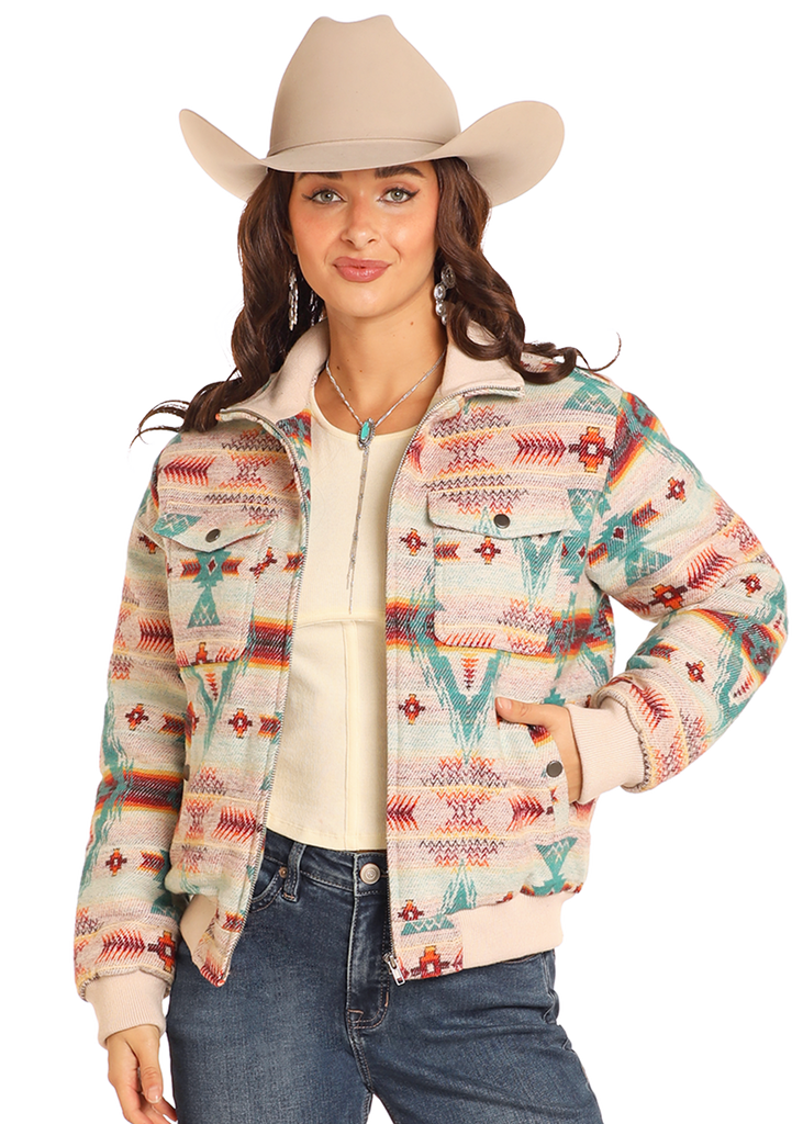 Women's Rock & Roll Cowgirl Bomber Jacket #BW92C04331