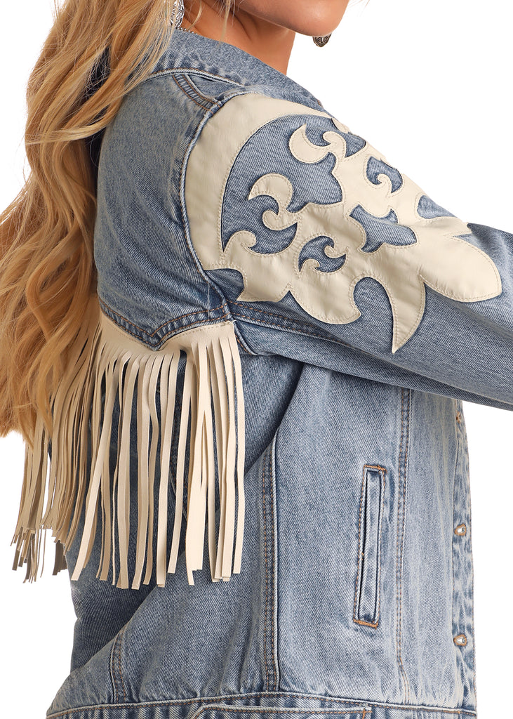 Women's Rock & Roll Cowgirl Denim Jacket #BW92D06098