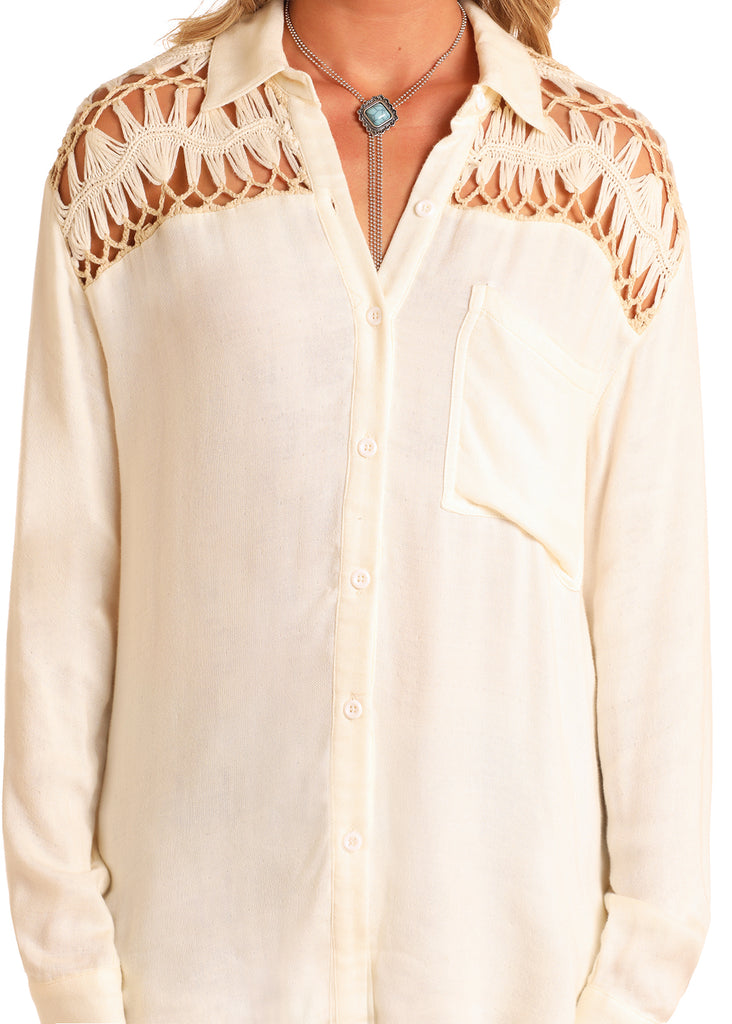 Women's Rock & Roll Cowgirl Button Down Shirt #BWB2S05917