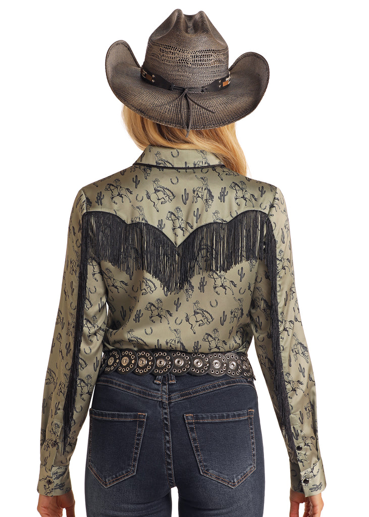 Women's Rock & Roll Cowgirl Snap Front Shirt #BWN2S05892