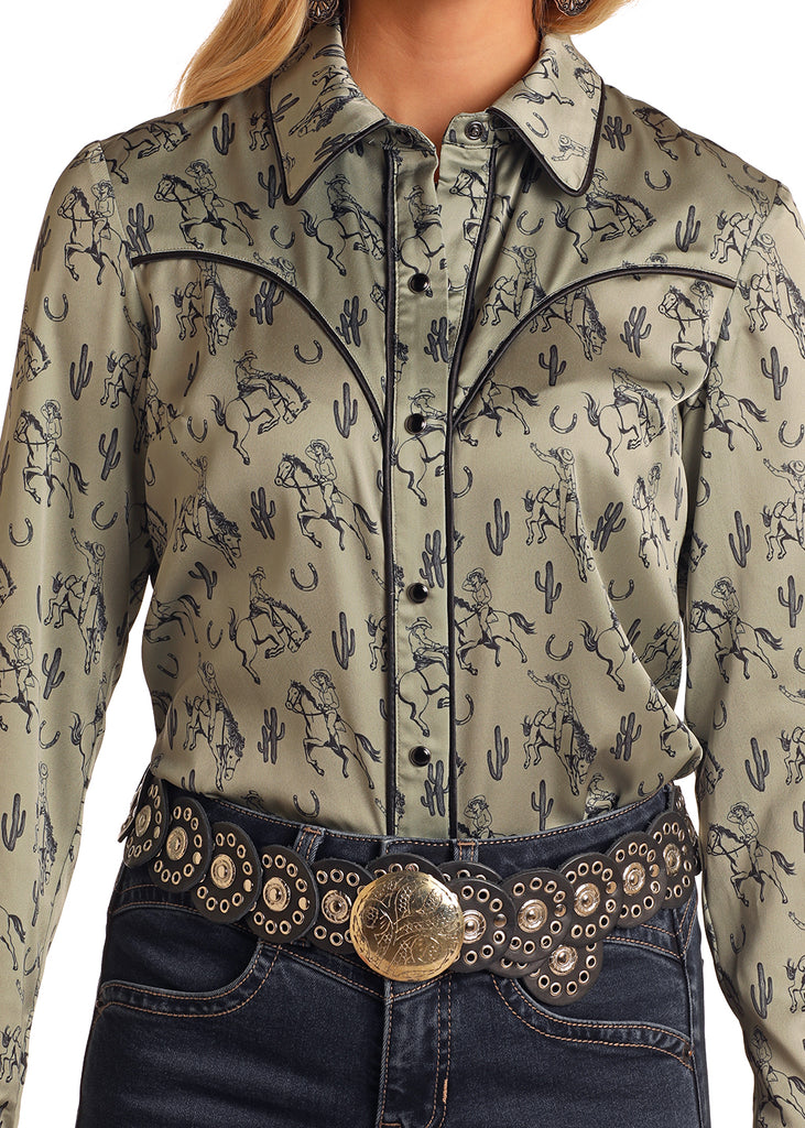 Women's Rock & Roll Cowgirl Snap Front Shirt #BWN2S05892