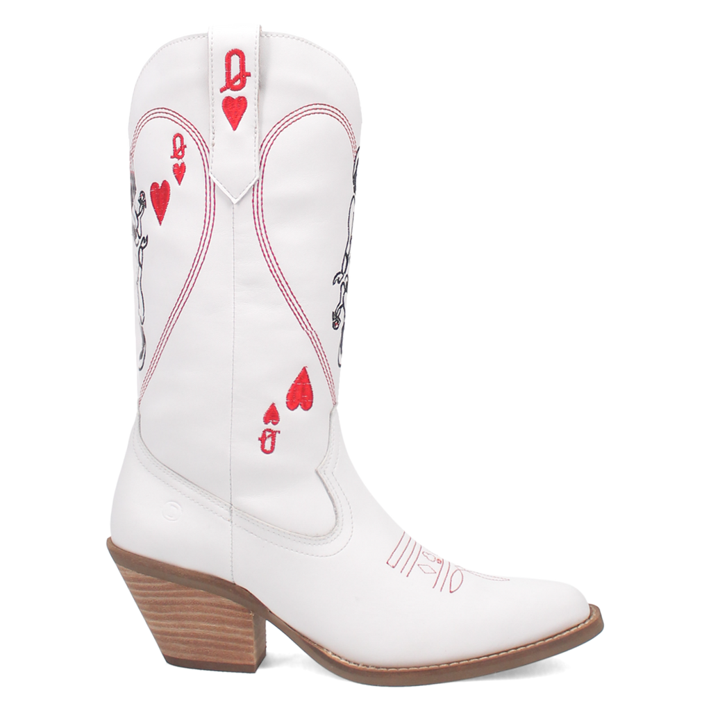 Women's Dingo Queen Of Hearts Leather Western Boot #DI174