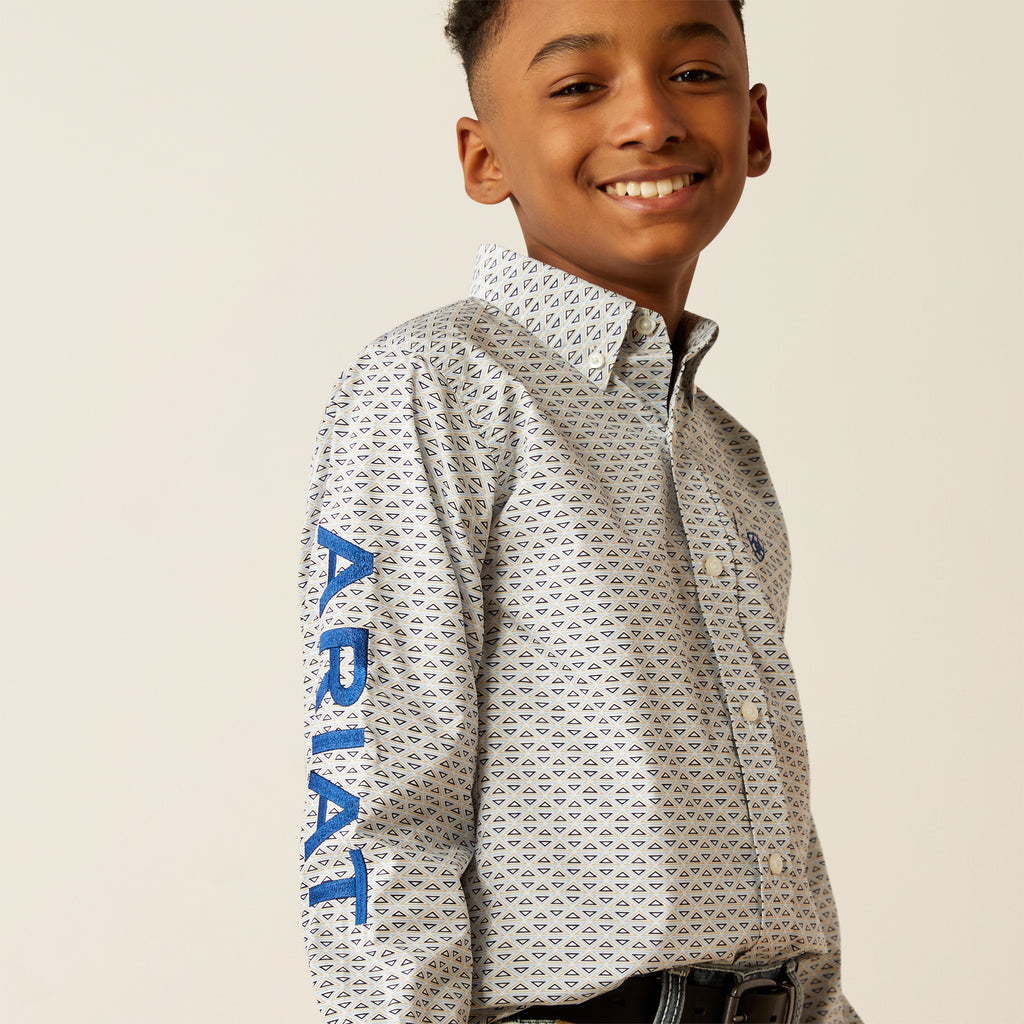 Boy's Ariat Team Drew Classic Fit Button Down Shirt #10054796