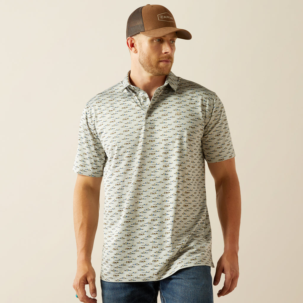 Men's Ariat Charger 2.0 Printed Polo #10054868