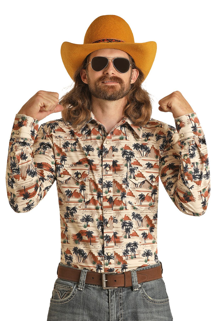 Men's Rock & Roll Cowboy Dale Brisby Snap Front Shirt #BMN2S03363