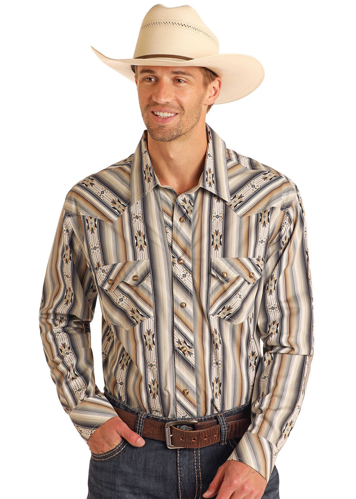 Men's Rock & Roll Cowboy Snap Front Shirt #BMN4S05842