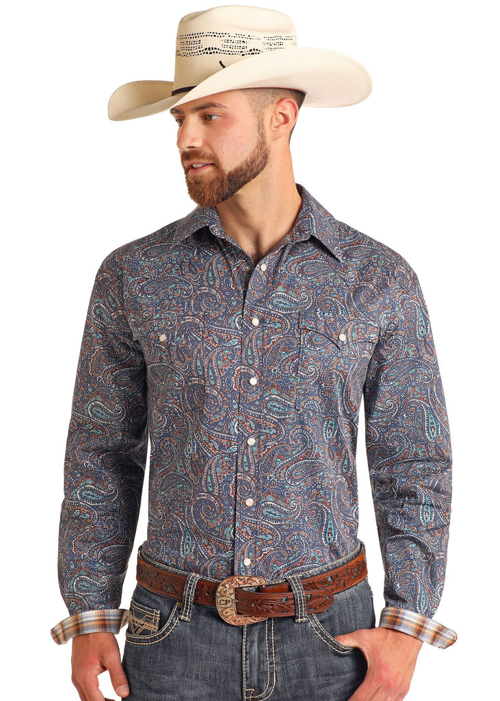 Men's Rough Stock Snap Front Shirt #RMN2S05669