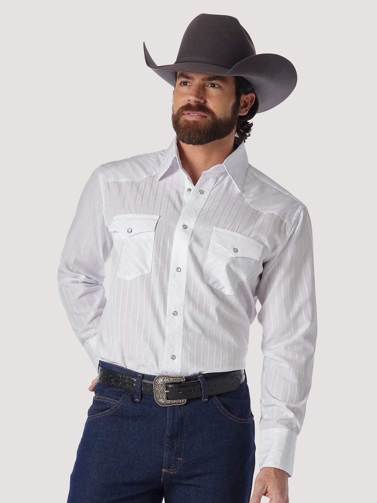 Men's Wrangler Sport Western Snap Shirt #75221WH | High Country Western ...