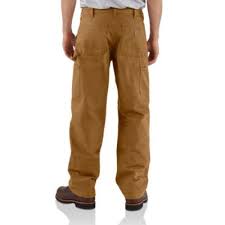 Men's Carhartt Double Front Work Dungaree Pant #B136BRN