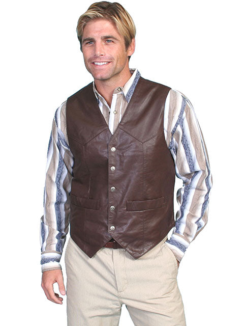 Men's Scully Leather Vest #507