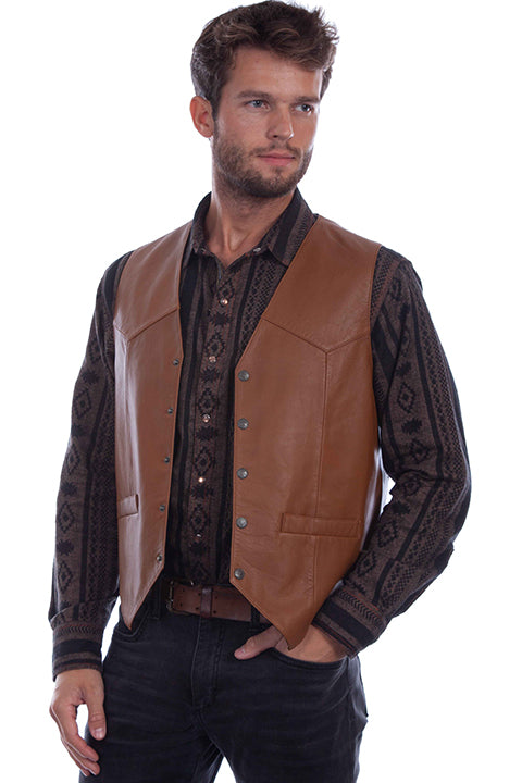 Men's Scully Leather Vest #507X