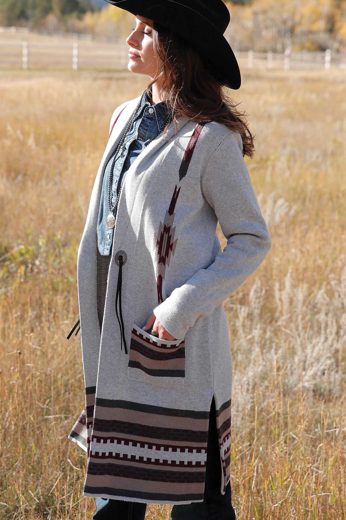 Long western cardigan best sale