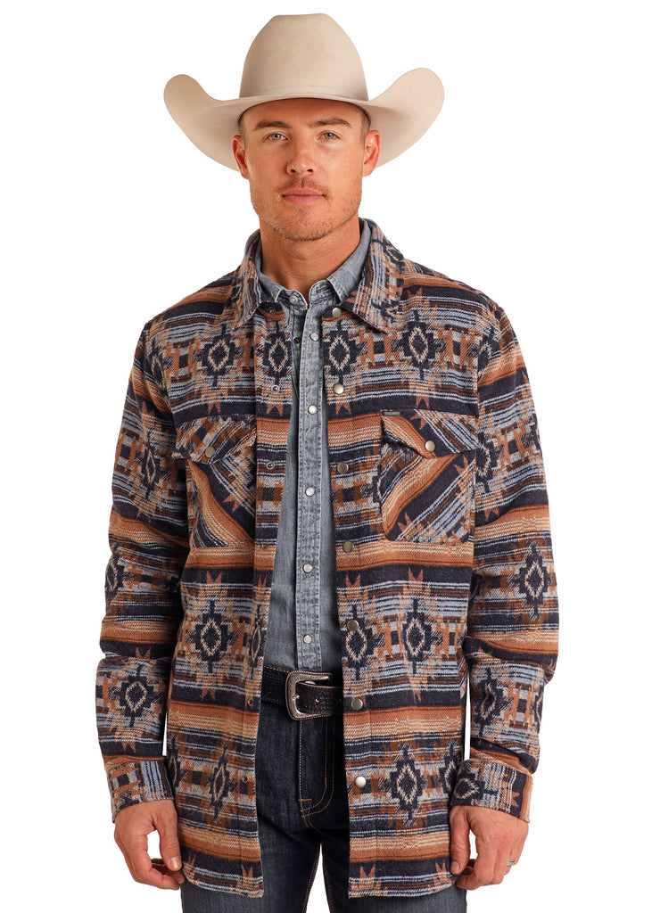 Men's Rock & Roll Cowboy Jacquard Shacket #BM92C05542