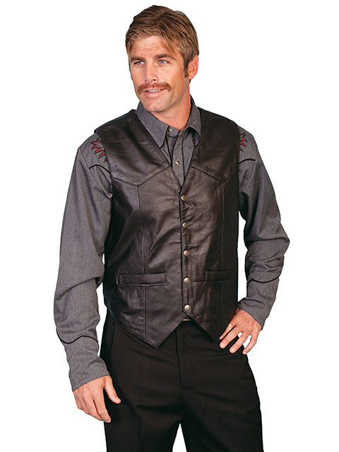 Men's Scully Leather Vest #507