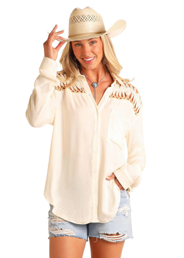 Women's Rock & Roll Cowgirl Button Down Shirt #BWB2S05917