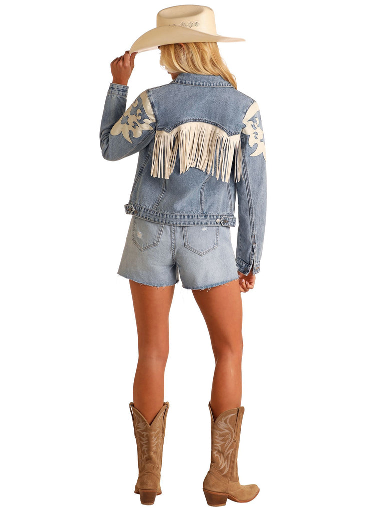 Women's Rock & Roll Cowgirl Denim Jacket #BW92D06098