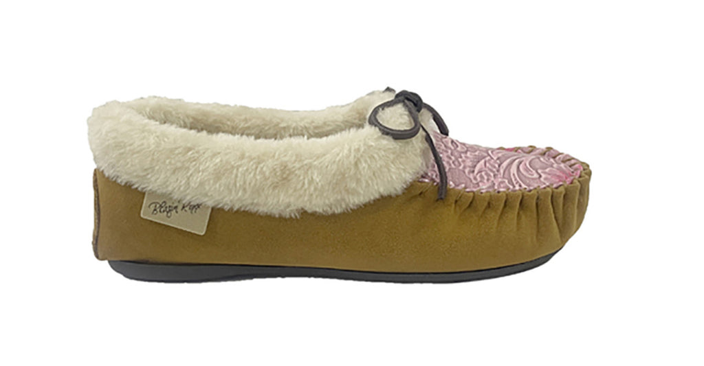 Women s Blazin Roxx Rose Moccasin Slipper 5736330 High Country Western Wear