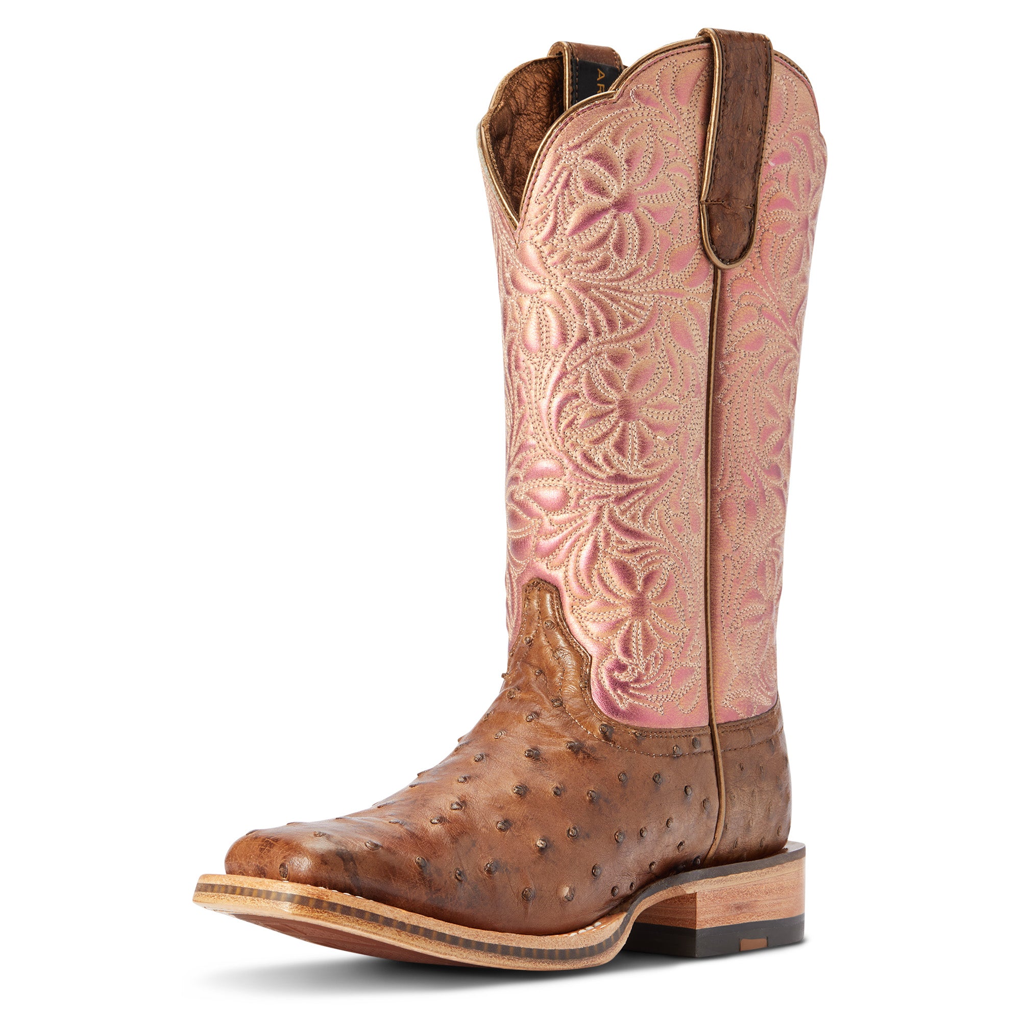 Ariat ostrich square toe boots hotsell