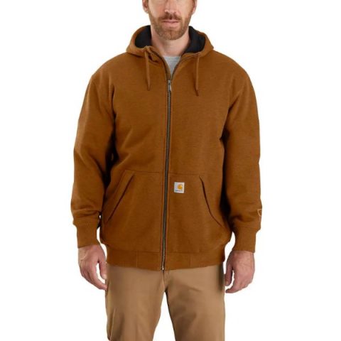 Men's Carhartt Rain Defender Loose Fit Midweight Thermal-Lined Full-Zip Sweatshirt #104078