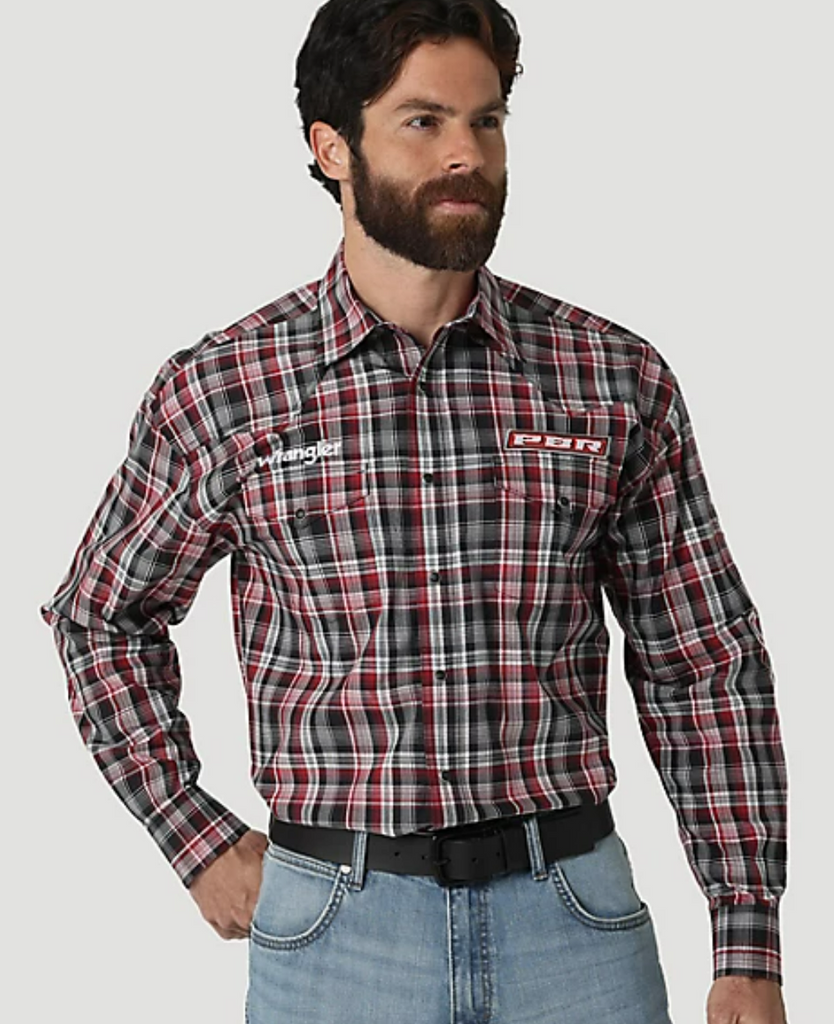 Men's Wrangler PBR Logo Snap Front Shirt #112317135