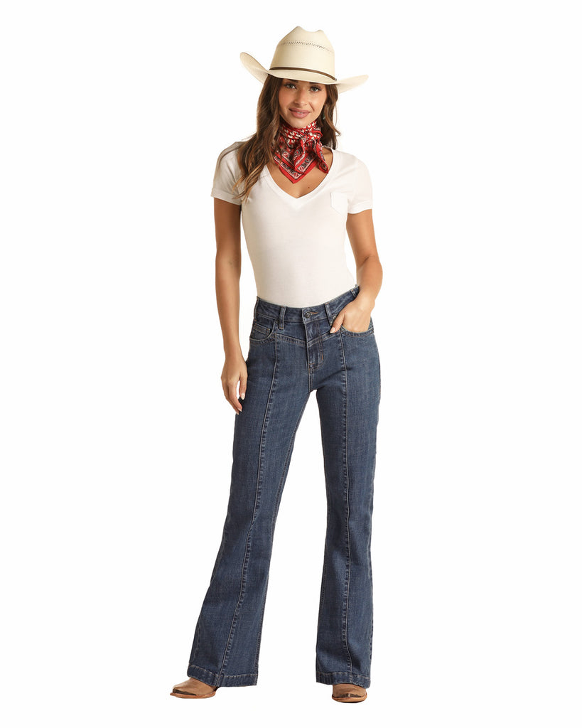 Women's rock and sales roll cowgirl jeans