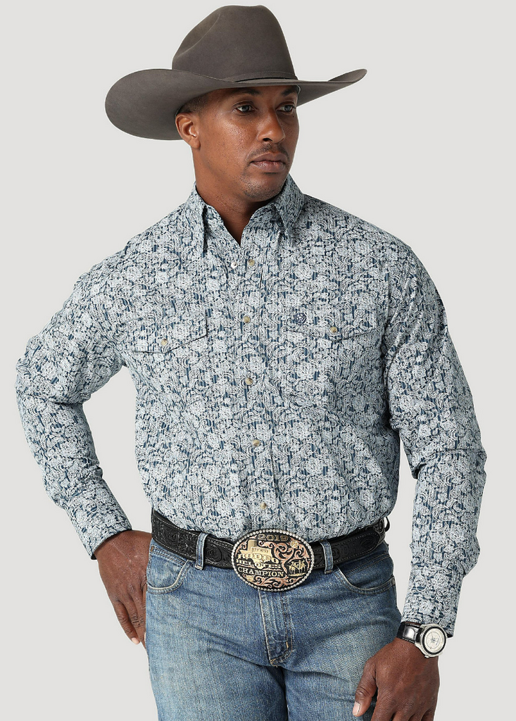 Men's Wrangler George Strait Troubadour Snap Front Shirt #112317164 ...