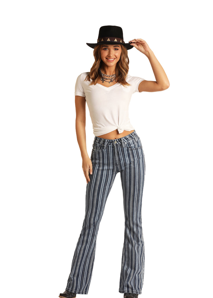 Rock N Roll Cowgirl Womens Simple Border Trouser Jeans 26x36 Dark Wash   Walmartcom